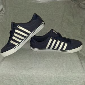 K-Swiss Men's Navy Sneakers with White Stripes